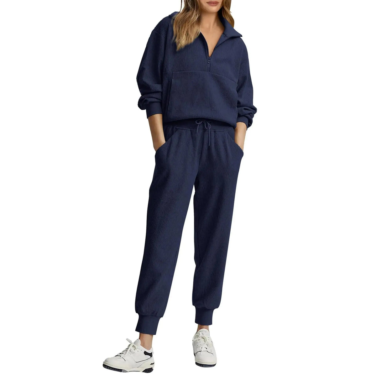 Women's 2-Piece Sweatsuits Set Long Sleeve Half Zip Pullover Sweatshirt🔥